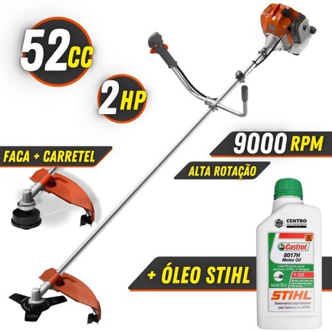 Roçadeira 52cc Tekna Rl520acn-tk + Óleo Stihl