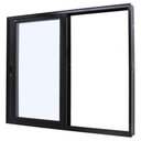 Ver imagem 2 de Janela Perfecta 2 Folhas 120x100 Alumínio Anodizado com Vidro Preta Jap