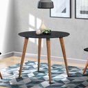 Ver imagem 1 de Mesa Redonda 4 Lugares Pés Palito Preto Veneza Casa D