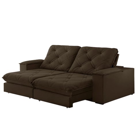 Sofa Retrátil Cuiabá 2,50m Mola Ensacada 04 Lugares Txr