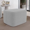 Ver imagem 2 de Kit 02 Puffs Decorativos Living Yumi Retangular 60cm Cinza Claro - Desk Design