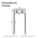 Ver imagem 2 de Porta-geladeira 103 Cm 1 Porta Basculante Cinza/branco/cinza Lux Madesa