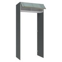 Ver imagem 5 de Porta-geladeira 103 Cm 1 Porta Basculante Cinza/branco/cinza Lux Madesa