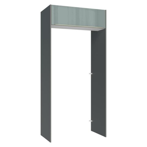Porta-geladeira 103 Cm 1 Porta Basculante Cinza/branco/cinza Lux Madesa