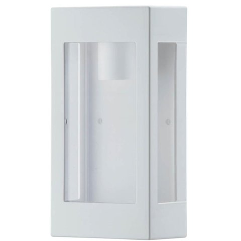 Arandela Branca Contemporânea Lente Transparente Prime Luminária Parede E27 Dital