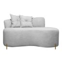 Ver imagem 2 de Sofá Orgânico 2 Lugares + 1 Poltrona Grécia Linho Bouclê e Pés em Metal Cinza Sofa Store