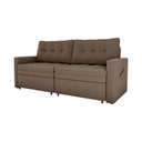 Ver imagem 1 de Sofá Cama Reclinável 2 Lugares 220cm Nayla Boucle Marrom Matrix Boucle Marrom
