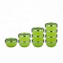 Ver imagem 3 de Kit Marmita 4 Compartimentos Empilhavel Inox Termica Hermetica Lunch Box Fitness