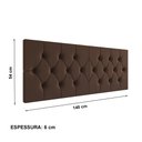 Ver imagem 4 de Cabeceira Casal Elisa Suede Capitonê Estofada Design Clássico e Sofisticado - Marrom