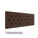 Ver imagem 2 de Cabeceira Casal Elisa Suede Capitonê Estofada Design Clássico e Sofisticado - Marrom