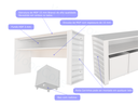 Ver imagem 5 de Rack com Baús Infantil e Porta Carrinhos Giuseppe 100% Mdf Woodcore