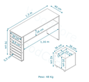 Ver imagem 4 de Rack com Baús Infantil e Porta Carrinhos Giuseppe 100% Mdf Woodcore