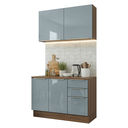 Ver imagem 4 de Armário de Cozinha Compacta 120 cm Rustic/Cinza Lux Madesa 01