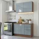Ver imagem 1 de Armário de Cozinha Compacta 120 cm Rustic/Cinza Lux Madesa 01