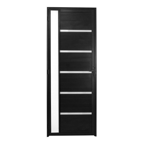 Porta Lambril Solara com Visor 80 X 2.10 Preta Lado Esquerdo – Hale