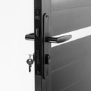 Ver imagem 4 de Porta Lambril Solara com Visor 80 X 2.10 Preta Lado Esquerdo – Hale