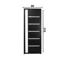Ver imagem 5 de Porta Lambril Solara com Visor 80 X 2.10 Preta Lado Esquerdo – Hale