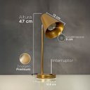 Ver imagem 4 de Luminária de Mesa Abajur Direcionável Articulada com Interruptor de Alumínio Bivolt