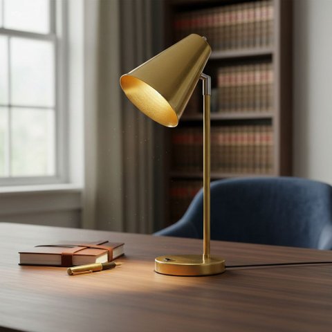 Luminária de Mesa Abajur Direcionável Articulada com Interruptor de Alumínio Bivolt