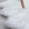 Manta pelo alto pelúcia branco 80x160cm pelego cadeira sofá - 3