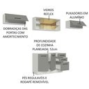 Ver mais imagens de Cozinha Compacta 280003 Com Armário E Balcão Branco/Cinza