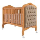 Ver imagem 1 de Berço Americano que Vira Cama Harmonia com Capitone Nature/branco - Permóbili Baby 100% Mdf