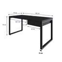 Ver imagem 4 de Mesa Diretor c/01 Gav. 150x70x75cm Yon YOME71501G Preto Tx - Est.Preta