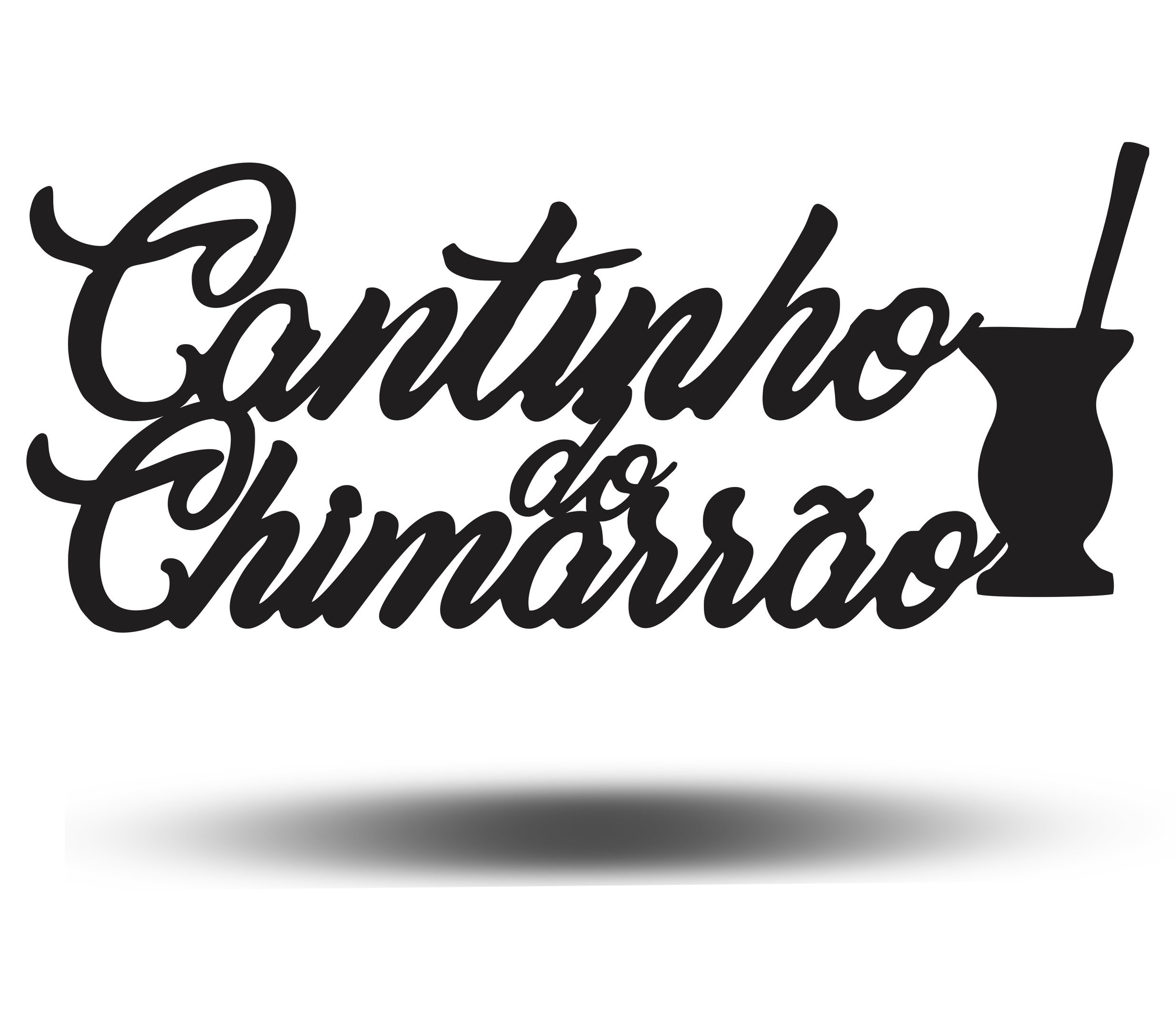 Painel Decorativo Cantinho Do Chimarrão Gaúcho Mdf Preto - 1