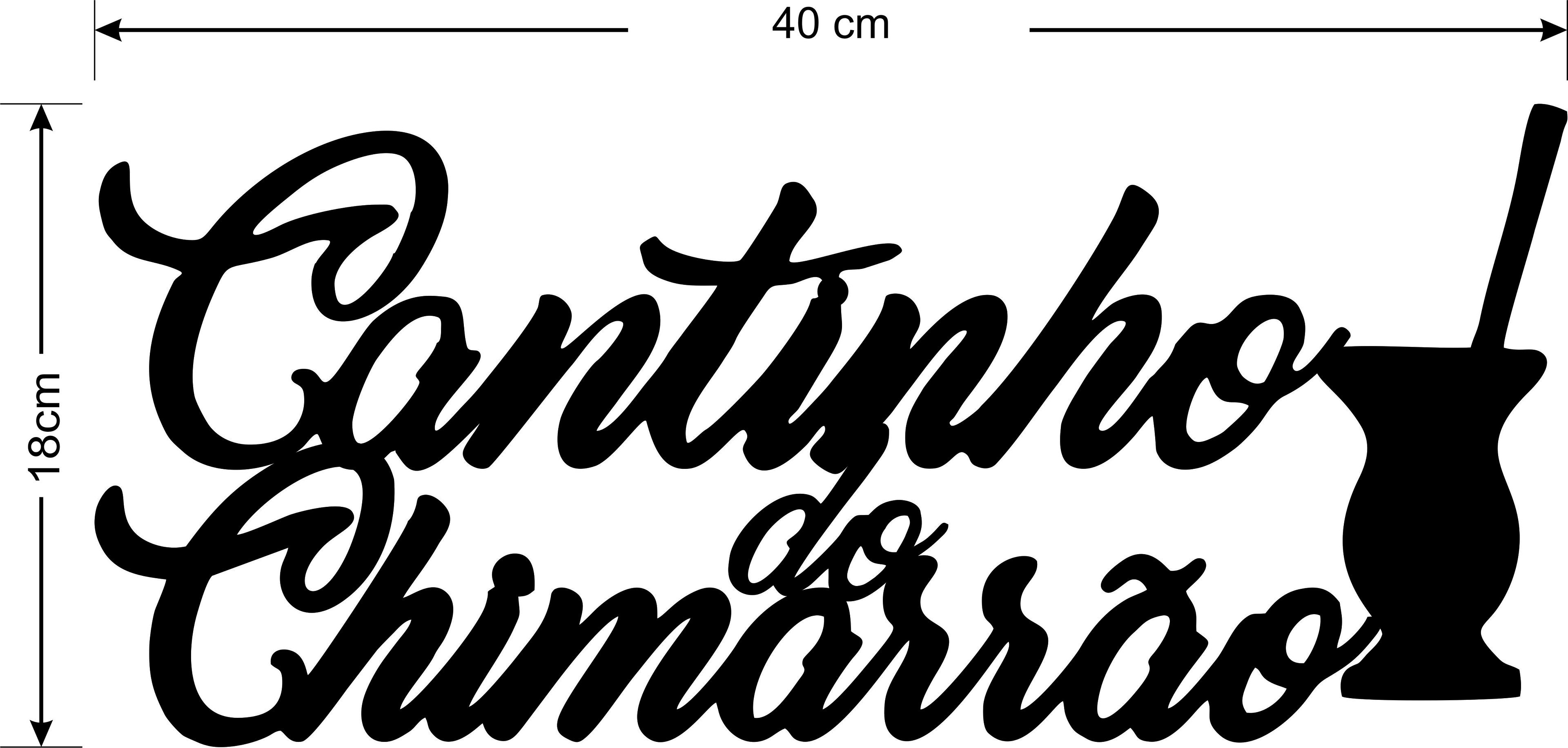 Painel Decorativo Cantinho Do Chimarrão Gaúcho Mdf Preto - 3