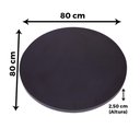 Ver imagem 3 de Tampo Redondo 80 Cm (largura) P25 Pandin Mdp 2,50 Cm (altura) Cor Preto