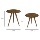 Ver imagem 2 de Kit Mesa Isa Lateral e Canto de Sofá Retrô com 3 Pernas Decoração Freijó