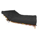 Ver imagem 3 de Sofá Cama Casal Futon Tokio Preto Acquablock Madeira Maciça Grapia Cor Natural