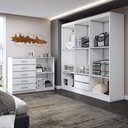 Ver imagem 2 de Guarda-roupa Luna 6 Portas 2 Gavetas com Cômoda 2 Portas 5 Gavetas Branco - Panorama Móveis