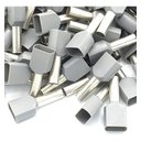 Ver imagem 2 de Kit 1000pçs Terminal Elétrico Ilhós Tubular Duplo 4mm Cinza