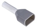Ver imagem 1 de Kit 1000pçs Terminal Elétrico Ilhós Tubular Duplo 4mm Cinza