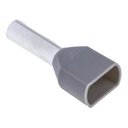 Ver imagem 1 de Kit 1000pçs Terminal Elétrico Ilhós Tubular Duplo 4mm Cinza
