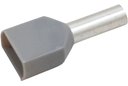 Ver imagem 3 de Kit 1000pçs Terminal Elétrico Ilhós Tubular Duplo 4mm Cinza