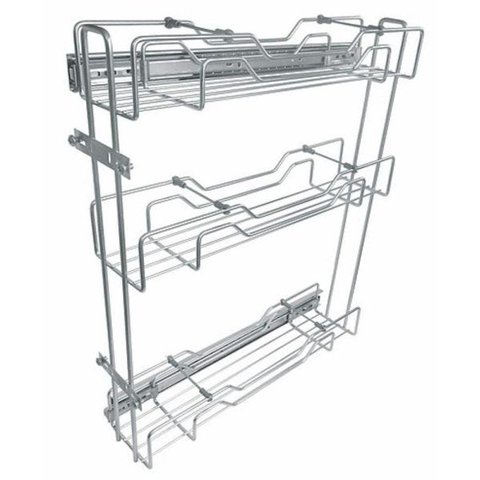 Porta Latas Cromado Triplo com Trilhos 8694 - Jomer