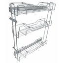 Ver imagem 1 de Porta Latas Cromado Triplo com Trilhos 8694 - Jomer