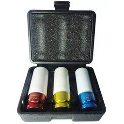Kit Jogo de Soquete 40 peças + Soquete Roda Liga Leve 3 peças - 2