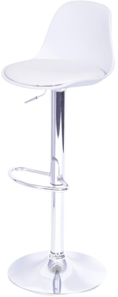 Banqueta Saarinen Cor Branca Base Cromada - 39870 - 1