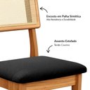 Ver imagem 6 de Cadeiras Jantar com Assento Estofado 2 Unidades 100% Mdf Cor:freijó com Courino Preto