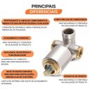 Ver imagem 3 de Base Monocomando de Chuveiro 3/4 25972 Meber - Cromado