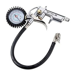 Calibrador de Pneus Pistola Para Inflar com Manometro Stels - 1