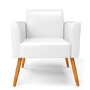 Ver imagem 3 de Kit 2 Poltronas Pés Palito Castanho Marisa Corano Branco D03 - D'Rossi