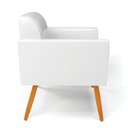 Ver imagem 4 de Kit 2 Poltronas Pés Palito Castanho Marisa Corano Branco D03 - D'Rossi