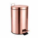 Ver imagem 1 de Lixeira Inox Redonda c/Pedal 20L. Polido Mood - Rose Gold