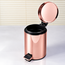 Ver imagem 4 de Lixeira Inox Redonda c/Pedal 20L. Polido Mood - Rose Gold