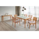 Ver imagem 3 de Mesa de Jantar Luna com Vidro Mmj-as As-castanho Claro/off White Laca 1,20m