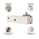 Ver imagem 5 de Penteadeira Suspensa 90cm 1 Gaveta Quarto Lila Branco Z49 - Mpozenato